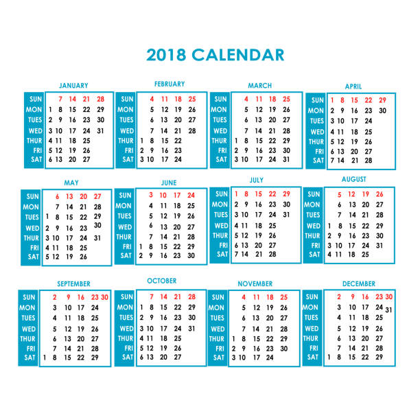 year 2018 calendar vector design year 2018 calendar vector design calendar 2012 stock illustrations