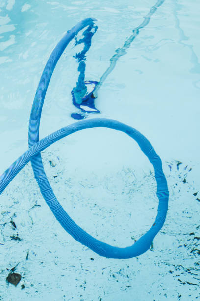 istock Pool cleaning equipment in the dirty pool 880341752