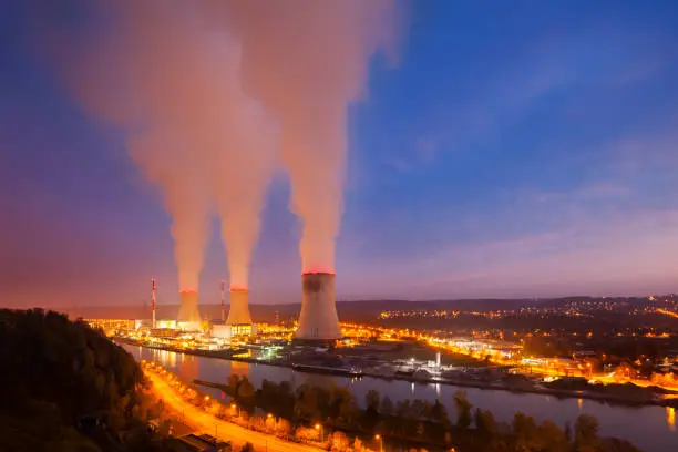 Photo of Nuclear Power Station At Night