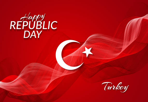 ilustraciones, imágenes clip art, dibujos animados e iconos de stock de república feliz día 29 de octubre bandera nacional día nacional de turquía de turquía - bandera turquia