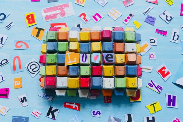 istock Word Love  lying on colorful keyboard background 880394810