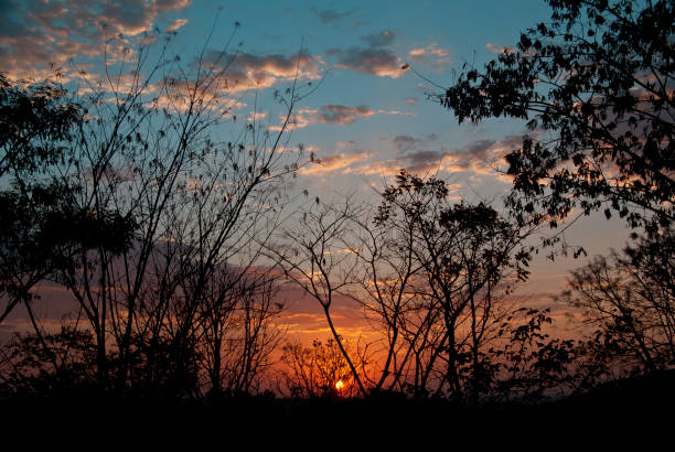 The sunset in Goias Velho, Brazil.