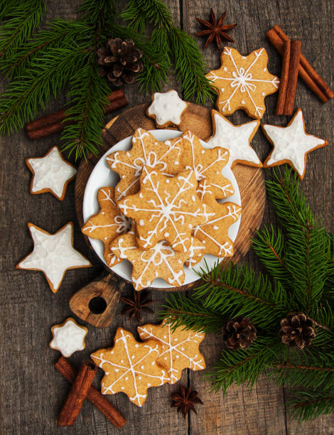 istock Christmas cookies and nuts on a plate 880404448