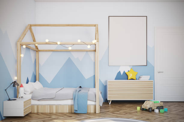 istock Baby boy s room with a poster 880417640