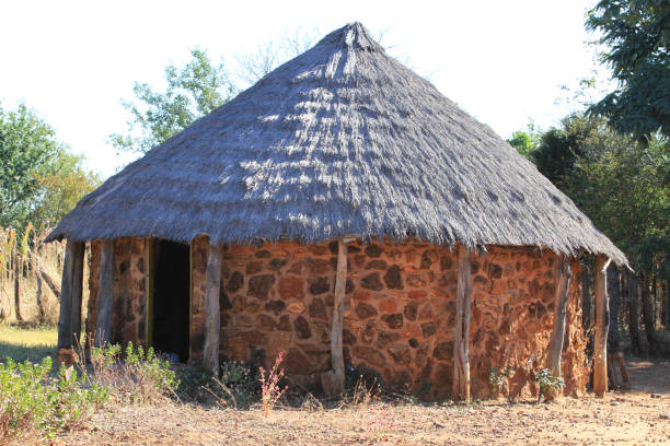 istock Traditional Zimbabwe house & school 880417744