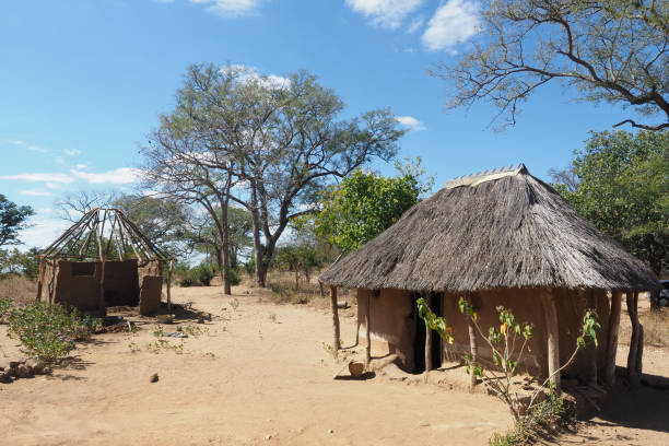istock Traditional Zimbabwe house & school 880420478