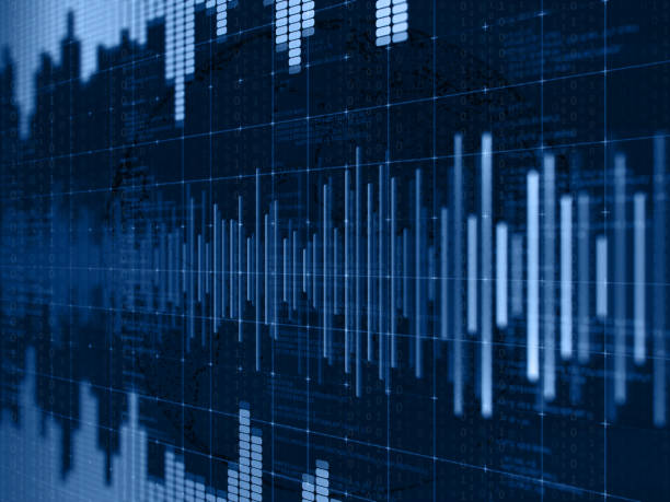 abstract analyzing and equalizer - seismologist imagens e fotografias de stock