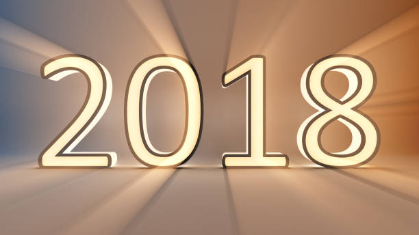 istock Digital concept Happy New Year 2018 880444256
