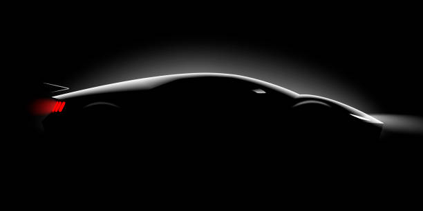 istock realistic sport super car coupe side view lighting in the dark 880463256