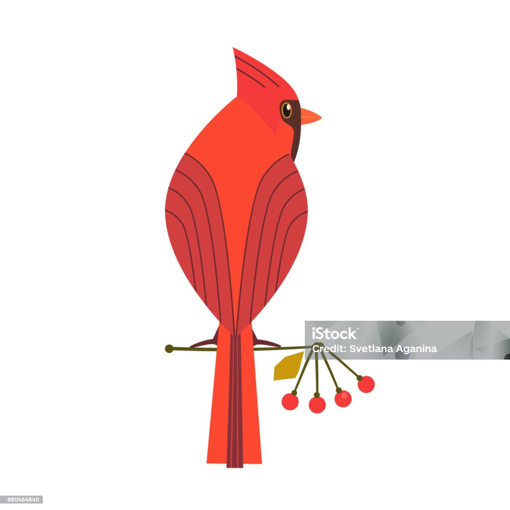 Icône d’oiseau Robin mignon - clipart vectoriel de Cardinal - Oiseau libre de droits