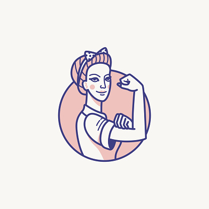 Power Woman Vector Vector Illustration Female Power And Woman Rights Stock Illustration ...
