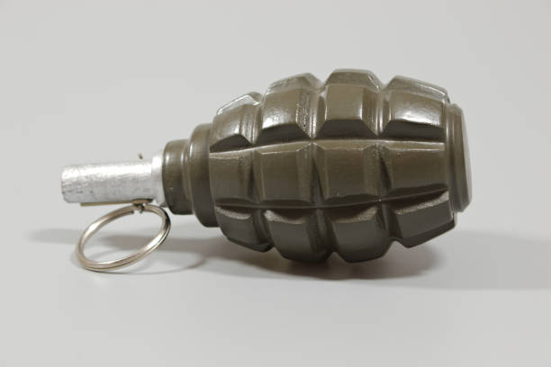 istock A closeup of a replica hand grenade. 880476322