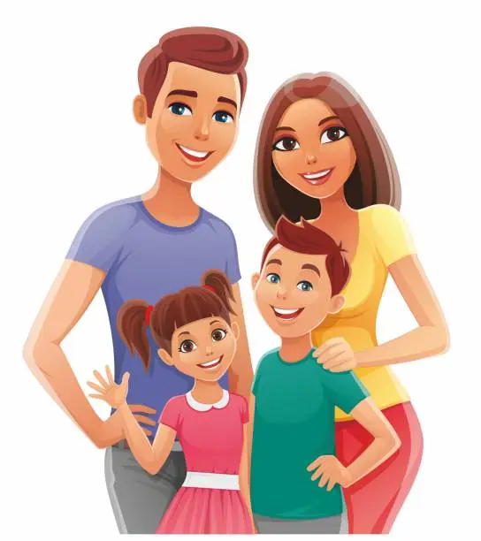 Vector illustration of The  Family