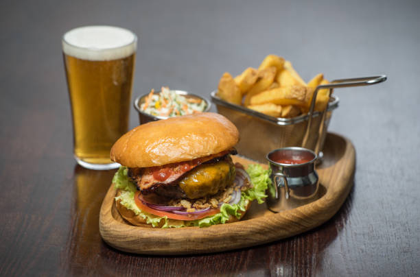 istock Burger and fries. 880557392