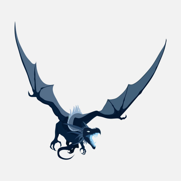istock flying dragon, zodiac symbol, company logo 880561792