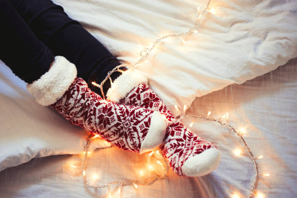 Woman in Christmas mood