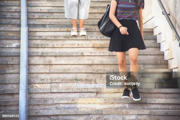 City Stock Photo - Download Image Now - Mini Skirt, Street, Women