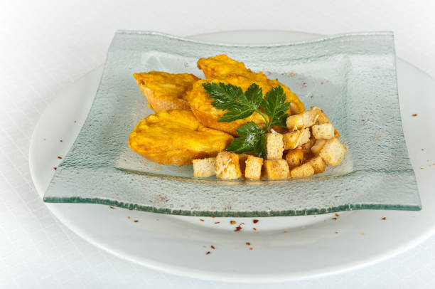 Hot Sandwiches with bread croutons