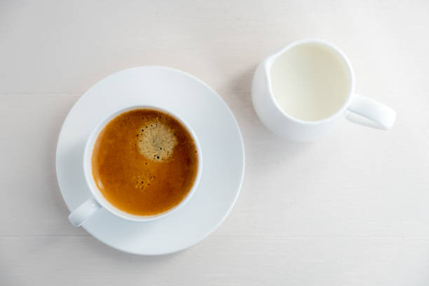 istock Cup of espresso and milk 880570870