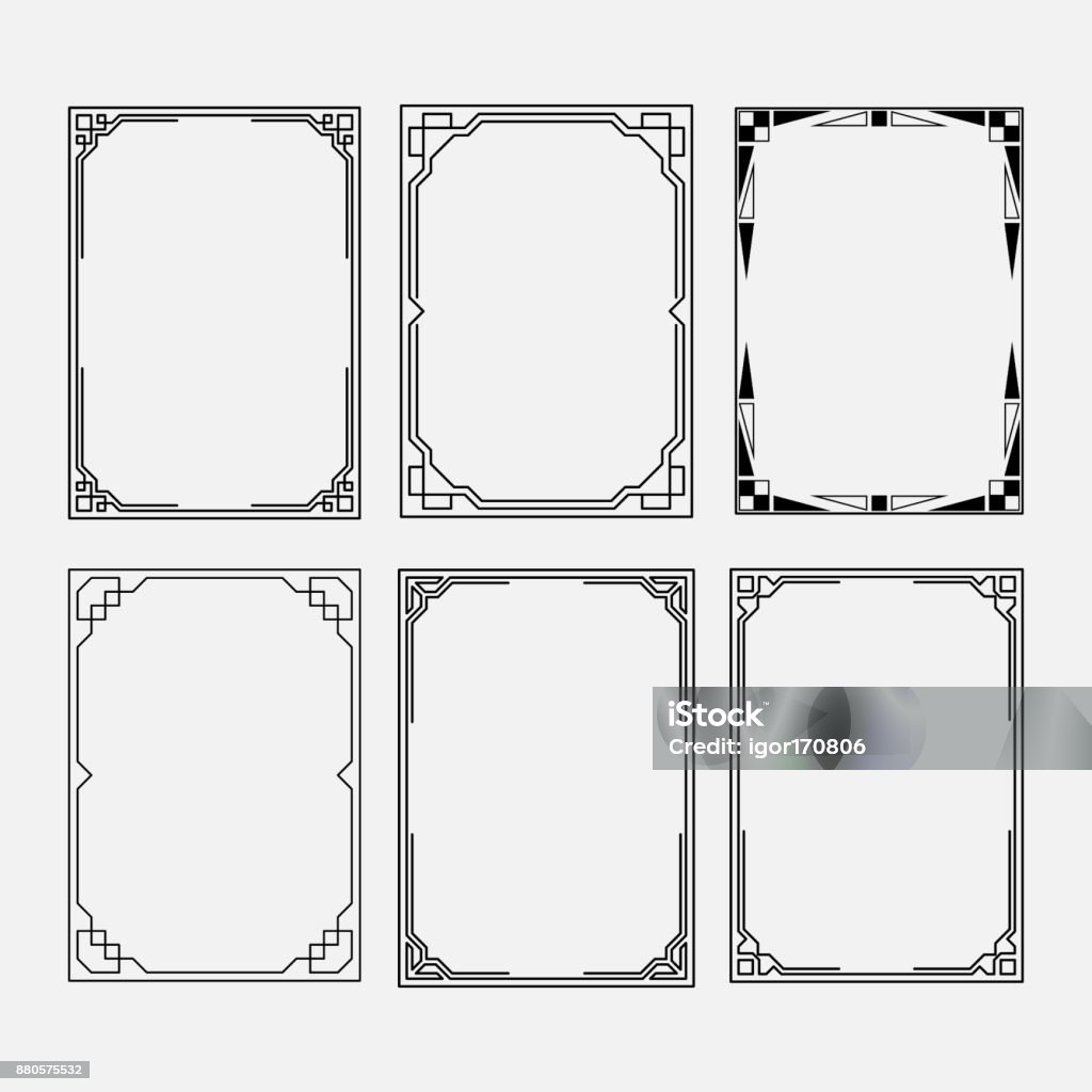 Set Frame Design Set Frame Image Stock Illustration - Download Image Now - Bookplate ...