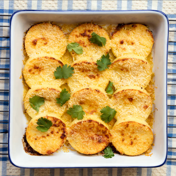 Roman Gnocchi with Semolina and Pecorino Romano Cheese Roman style gnocchi made with semolina and pecorino romano cheese. Traditional Italian cuisine. pecorino romano stock pictures, royalty-free photos & images