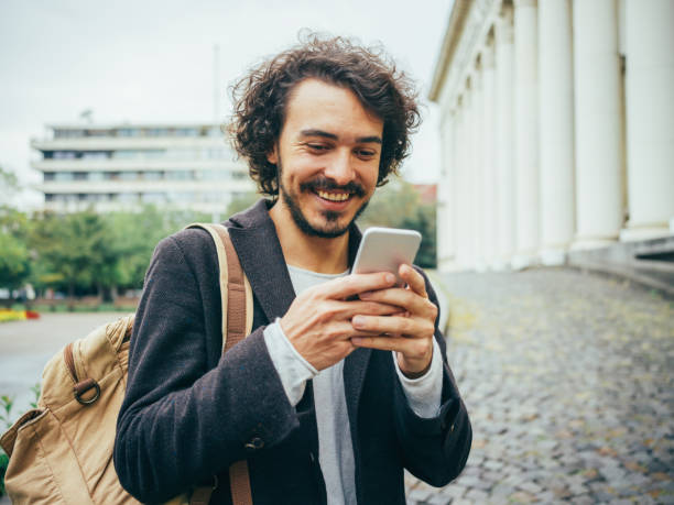 istock Tourist texting in the city 880594064