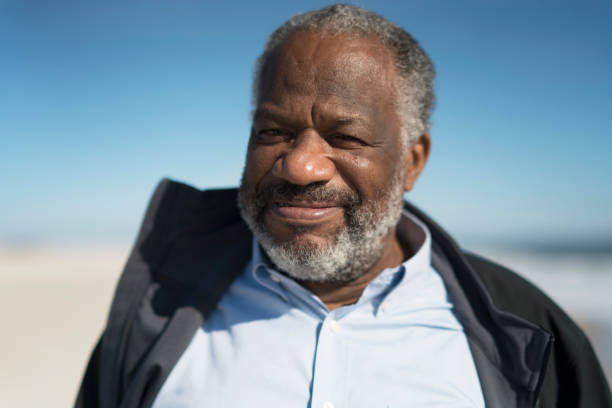 istock Portrait of the handsome senior black man 880596202