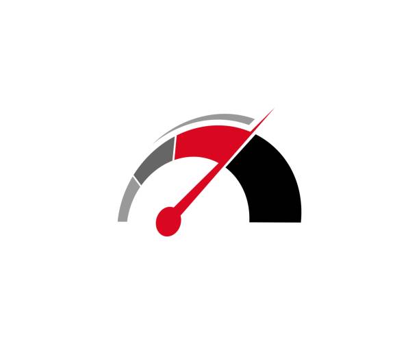 ikona aplikacji speedometer - speed meter stock illustrations