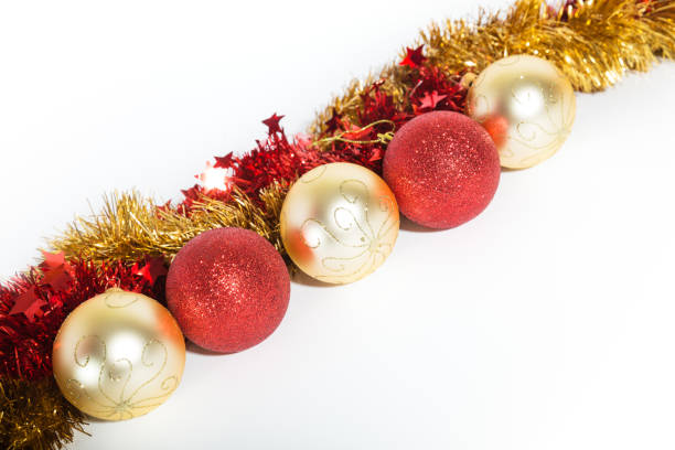 istock Christmas decorations red golden 880632728