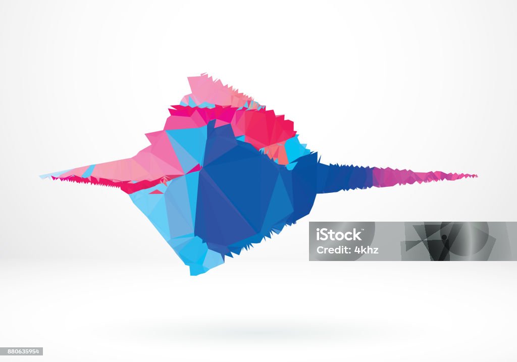 Float Shape Design Abstract Floating Shape Polygon Graphic Design Element Stock ...