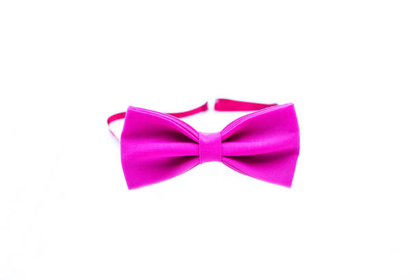 istock Pink bow tie isolated on white background 880675070