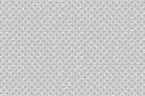 Vector realistic isolated bubble wrap background for decoration and covering.