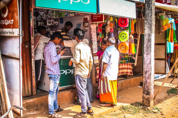GOA, INDIA - APRIL 06, 2012: Indian dress and fabric at the local market in India