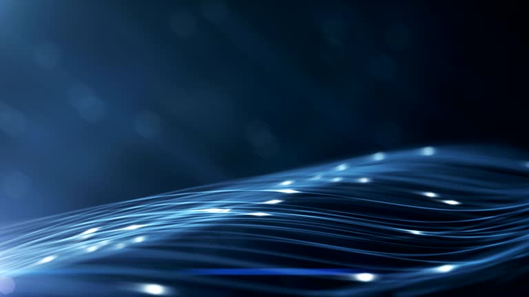 4k Technology Background With Copy Space (Blue) - Loop