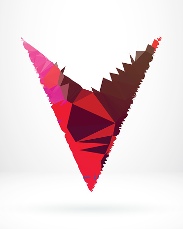 Abstract V Shape Polygon Graphic Design Element Stock Illustration ...