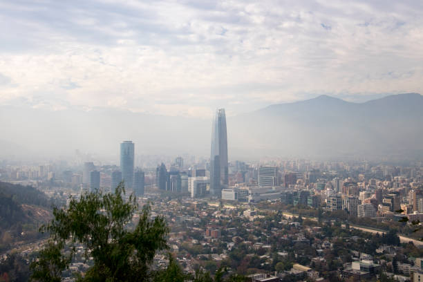 Elevated view of Santiago, Chile