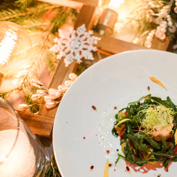 istock vegetarian festive dinner new year menu 880766222