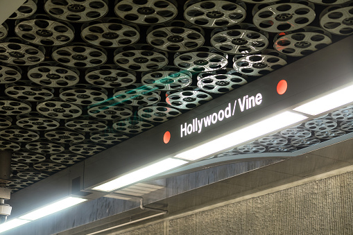 Hollywood and Vine Subway Platform Los Angeles