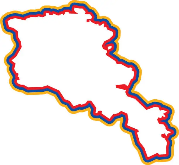 Vector illustration of Armenia Outline