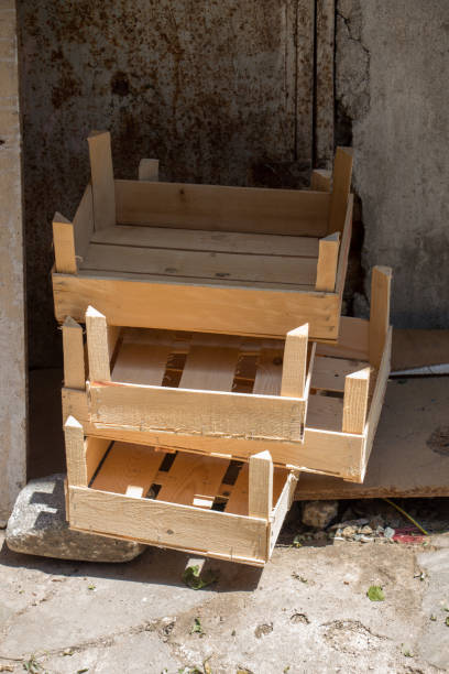 istock Wooden crate box for sale 880795542