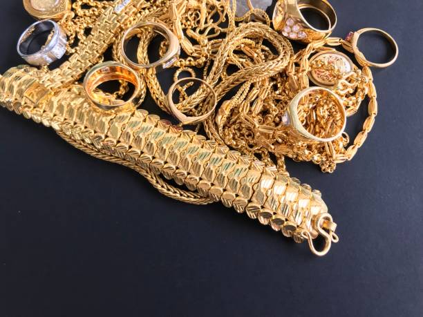 istock Gold jewelry for personal accessories 880802136