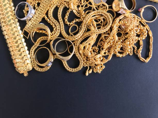 istock Gold jewelry for personal accessories 880802142