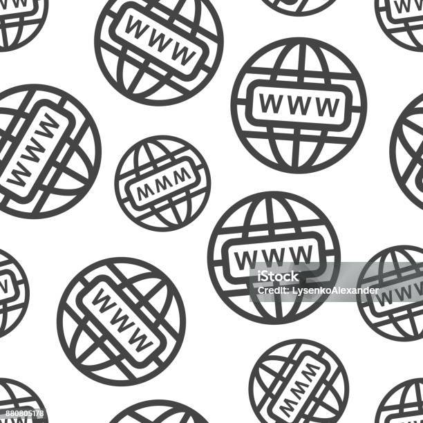 Go To Web Seamless Pattern Background Icon Business Flat Vector Illustration World Network Sign Symbol Pattern Stock Illustration - Download Image Now