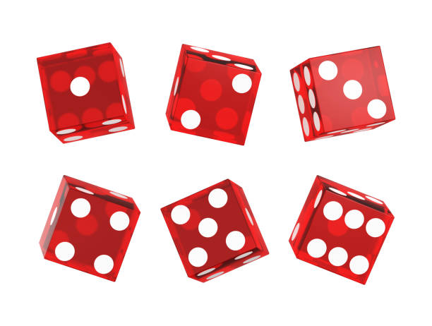 istock Casino dice isolated on white. Set. 3D illustration 880808182