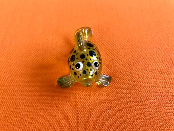 istock Yellow glass fish cartoon 880810562