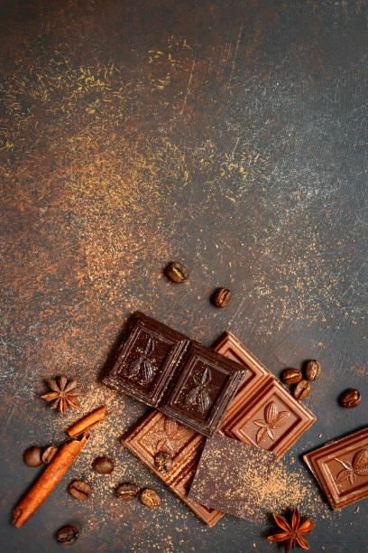 istock Milk and bitter chocolate with cocoa and spices 880848442