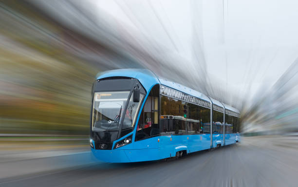 azul elétrico - autocarro elétrico - fotografias e filmes do acervo