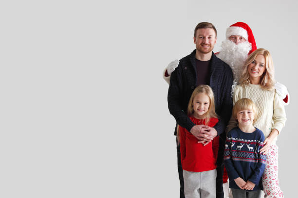 istock Family and Santa Claus 880858166
