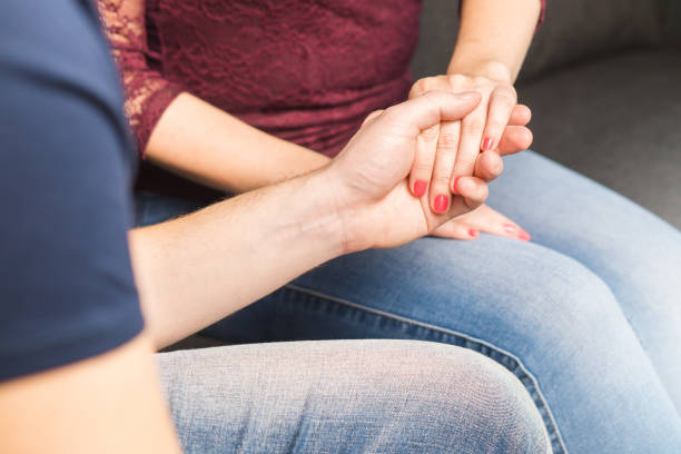 istock Couple holding hands. Proposal, trust, mutual respect and romantic relationship 880861150
