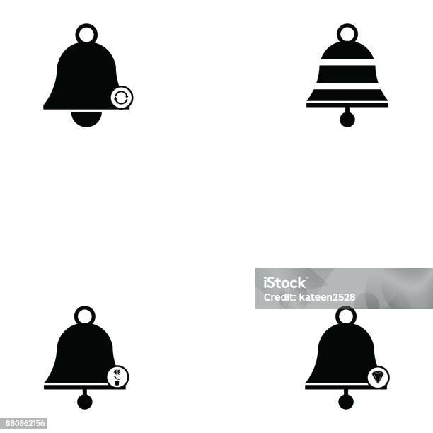 Bell Icon Set Stock Illustration - Download Image Now - Alarm, Alertness,  Bell - iStock